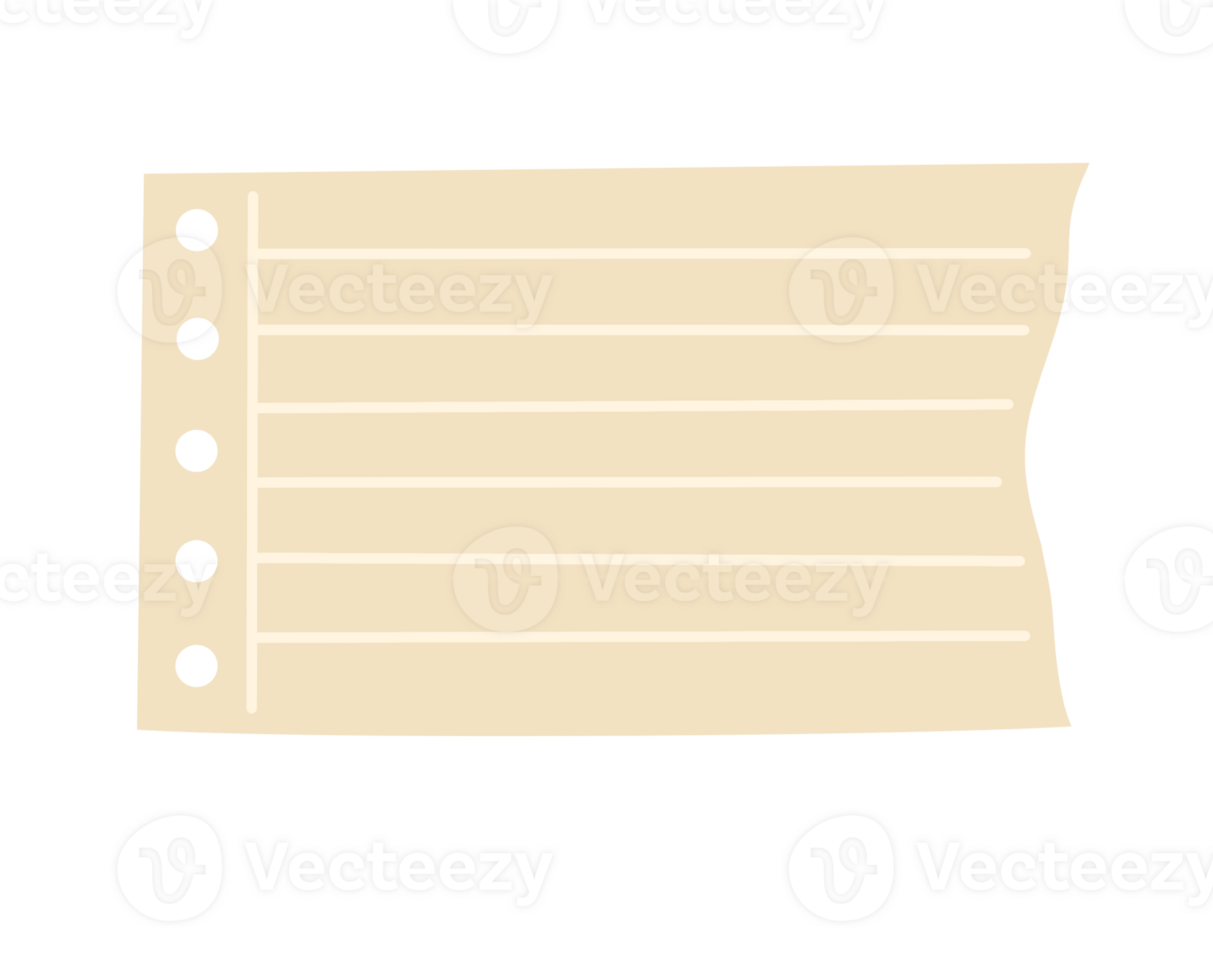 Minimalist notepad paper illustration png