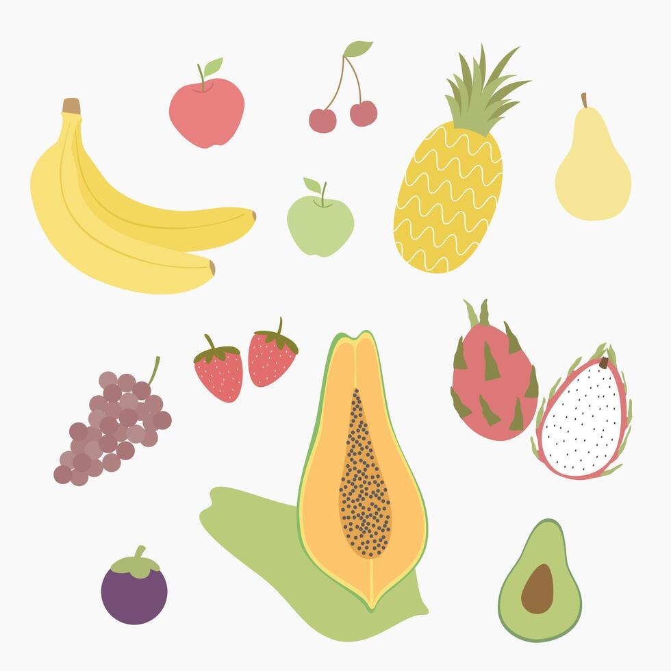Different Fruit collection vector