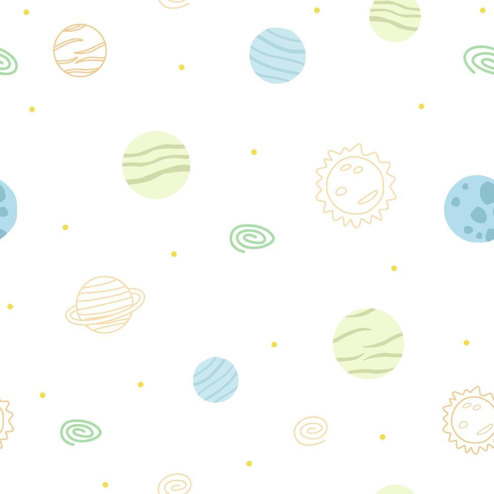 galaxy space seamless pattern vector