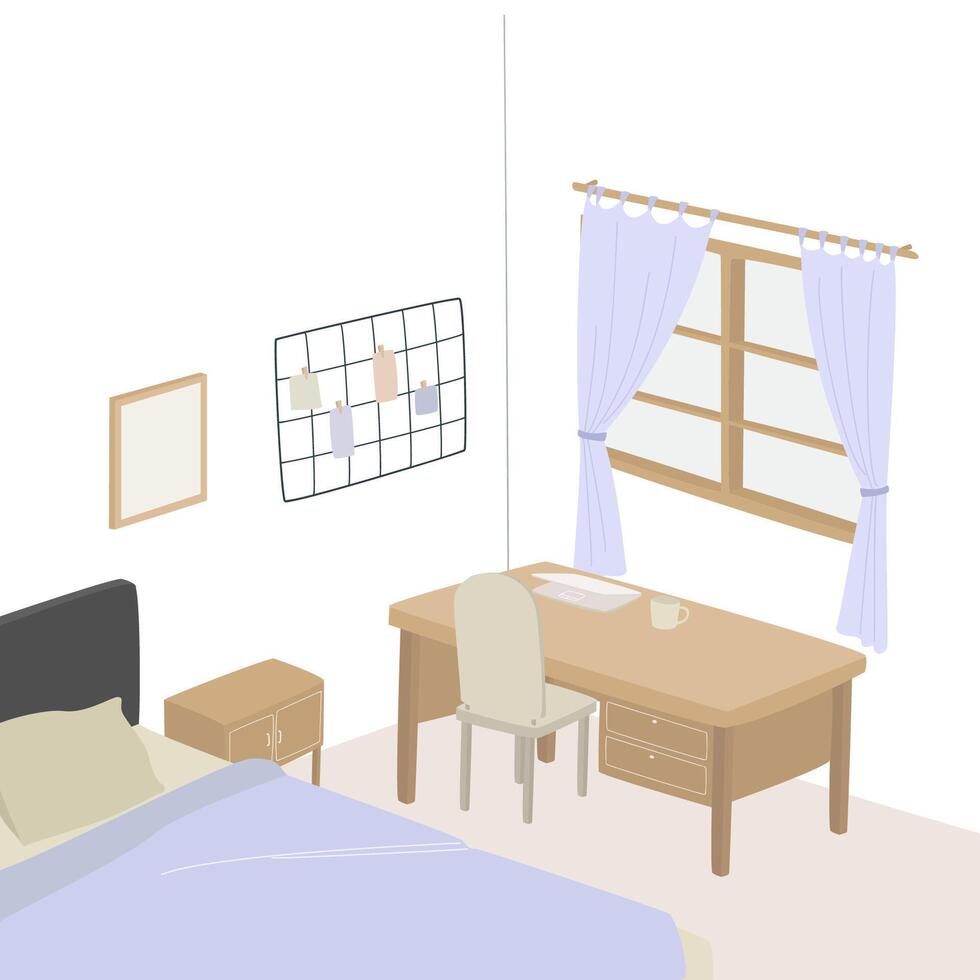 workspace Corner at home vector