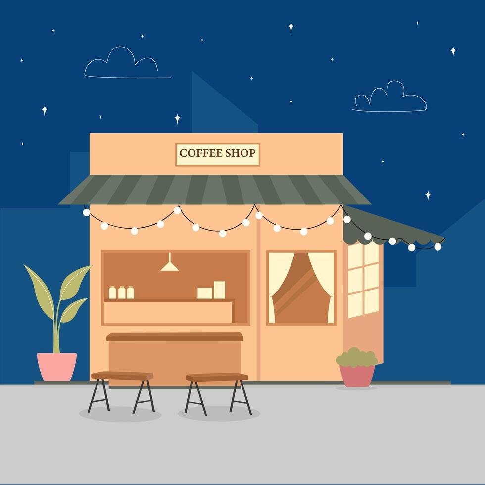 cozy Coffee shop vector