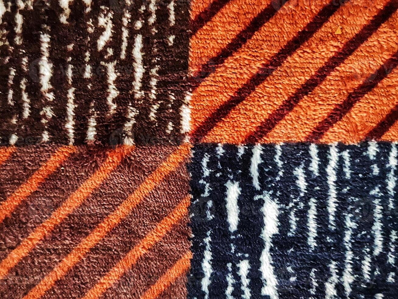 Fill inframe photo, close up of a carpet pattern. Soft fur carpet. Suitable for your home. photo