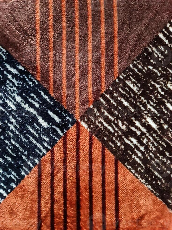 Fill inframe photo, close up of a carpet pattern. Soft fur carpet. Suitable for your home. photo