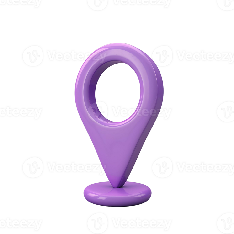 Delivery Location Pin 3D Render Illustration png