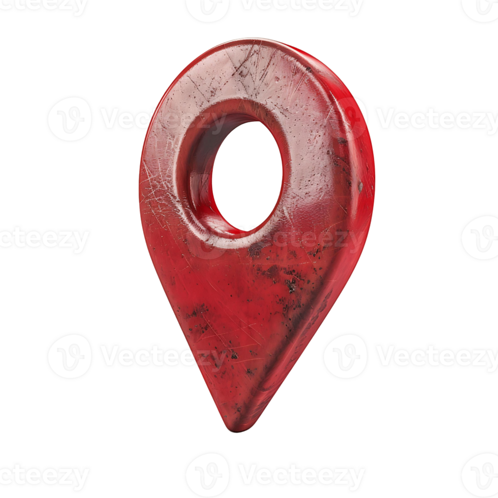 3D Render Pin for Location Delivery and Coordination png