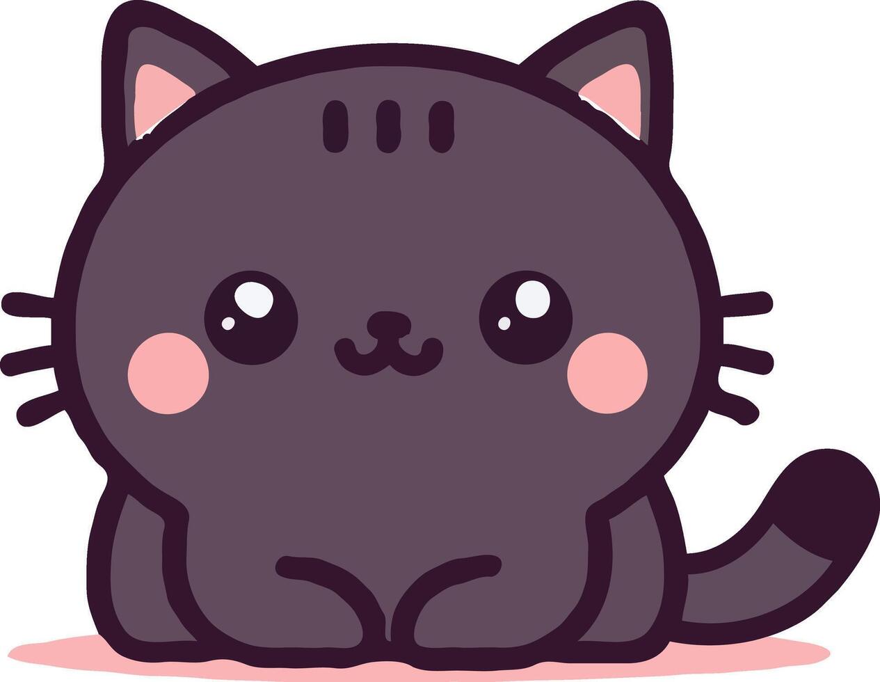 A cute black cat vector