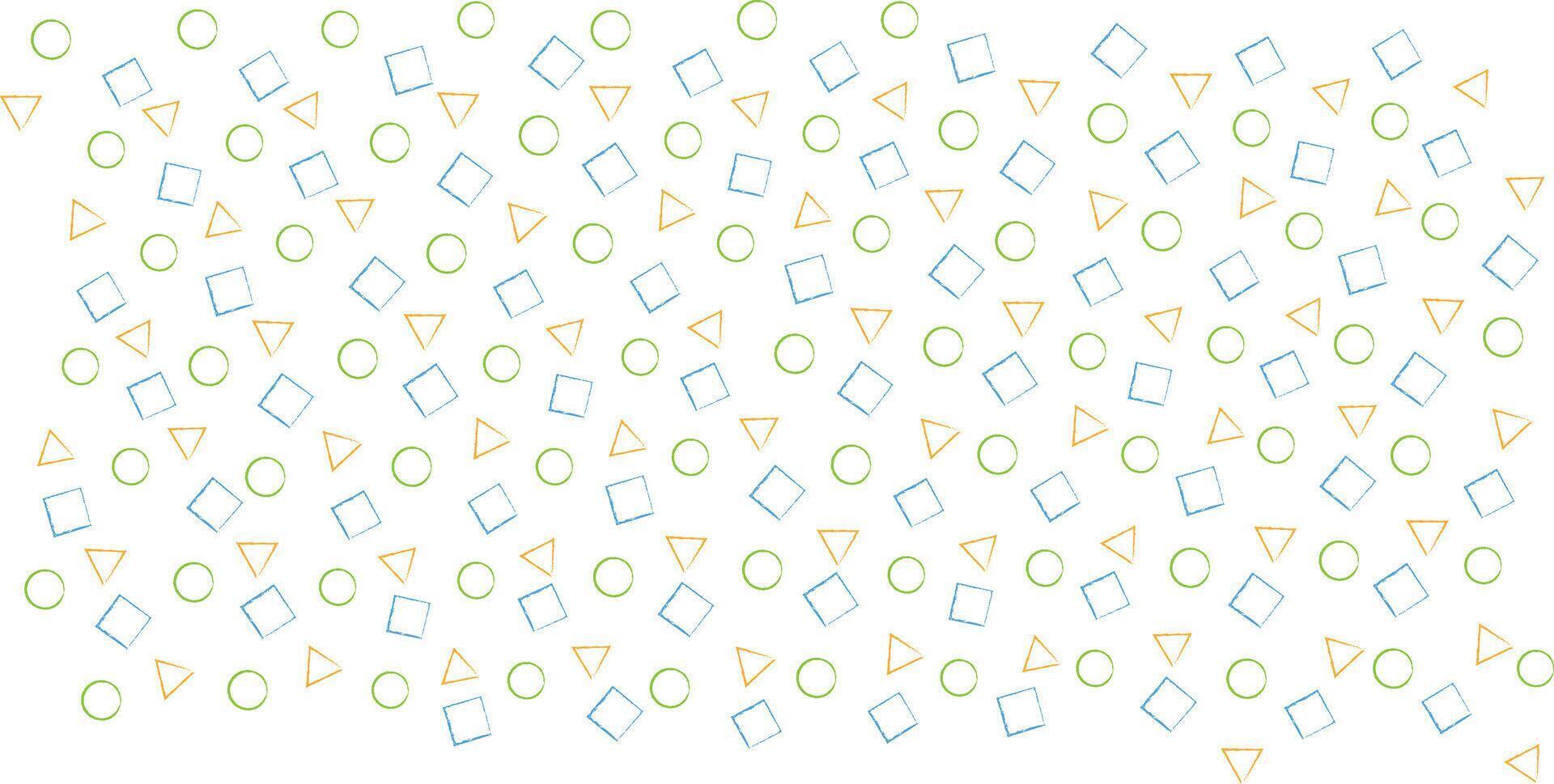 square shapes drawn with dry brush, design elements In doodle style. vector