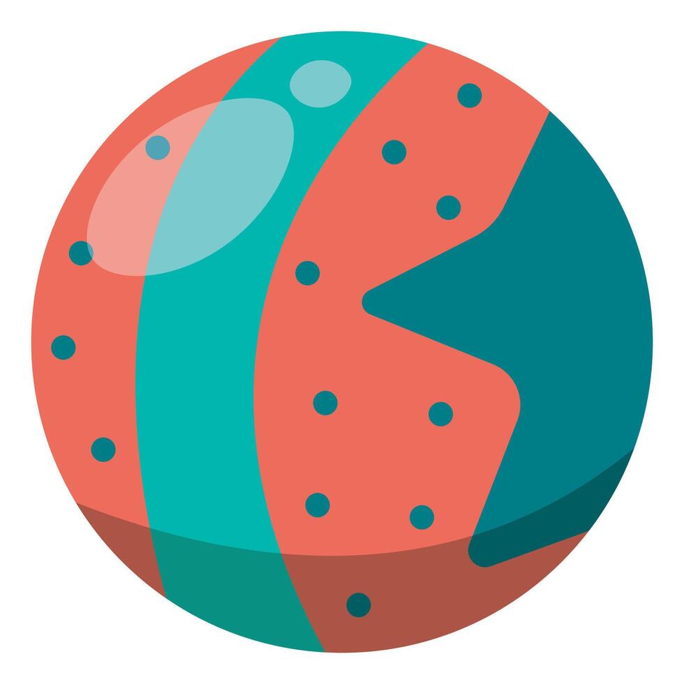 light ball for children's toys. balls for Christmas decorations vector