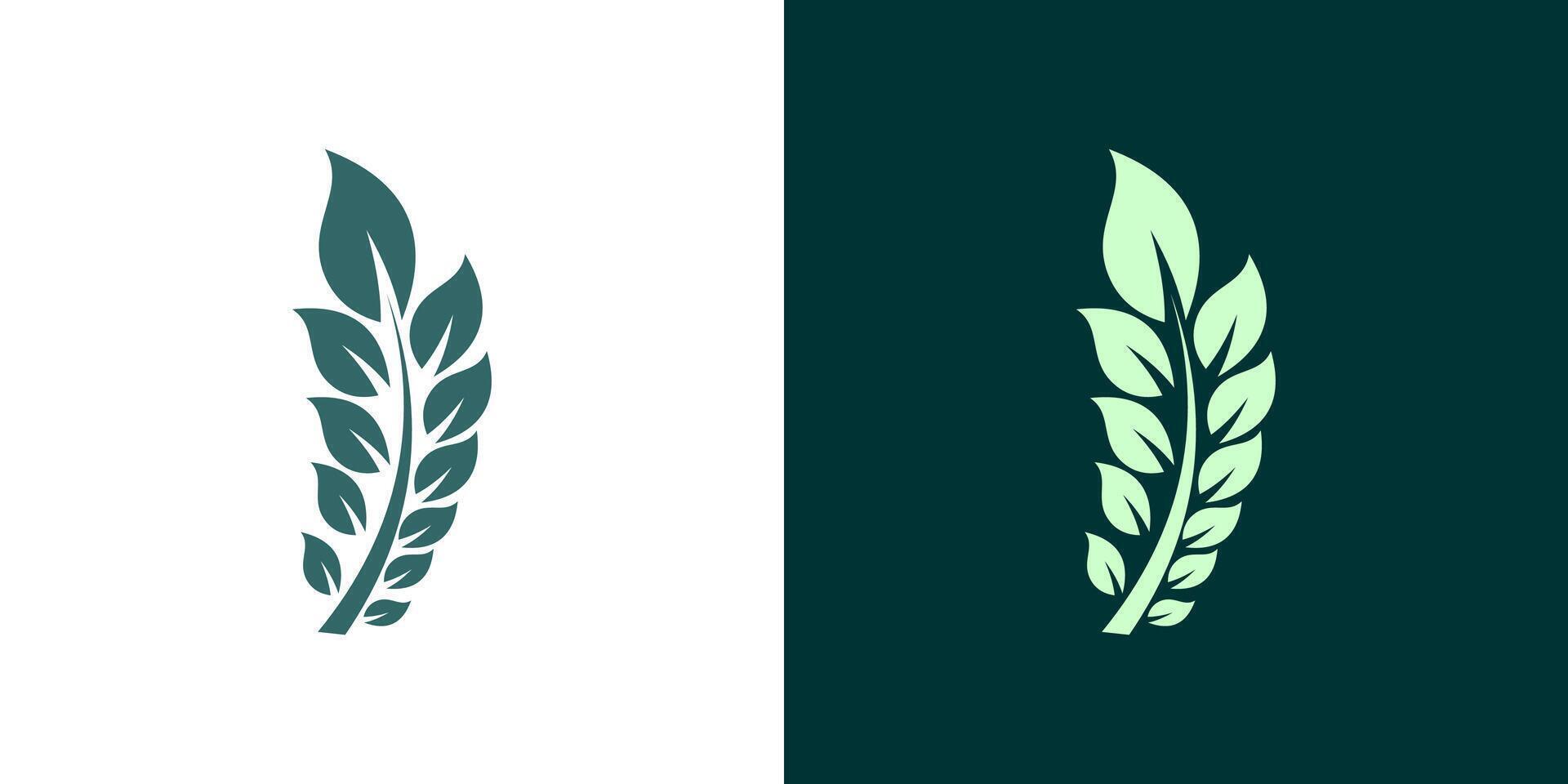 Leaves logo leaf graphic business green organic shape design vector