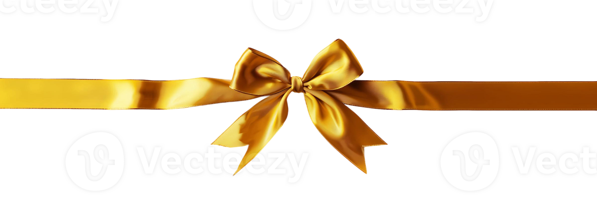 Clear Background Gold Bow and Ribbon Border png