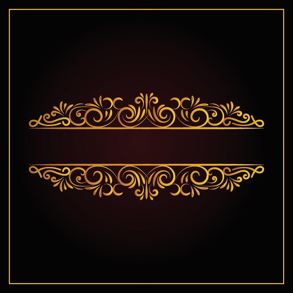 Royal Title Border Or Text Frame Ornament Elements Luxury vector