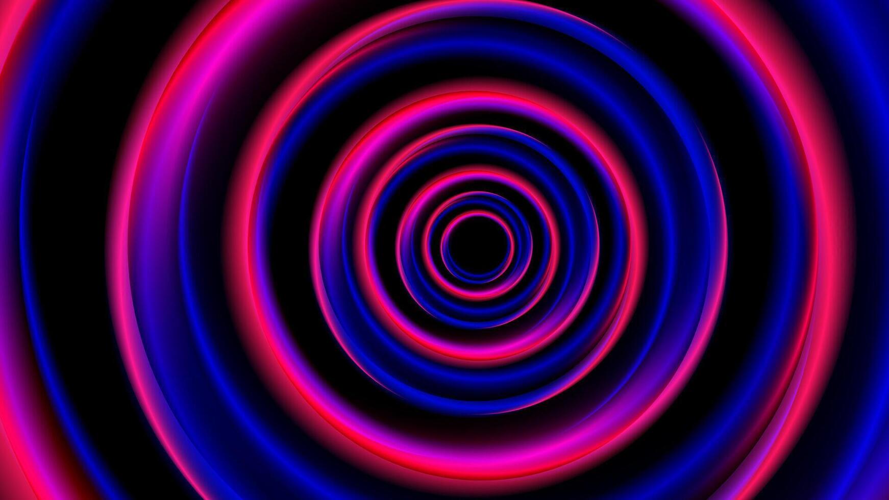 abstract digital art piece featuring concentric circles in vibrant hues of pink and blue. The circles create a sense of depth and dimension, as they seem to recede into infinity vector