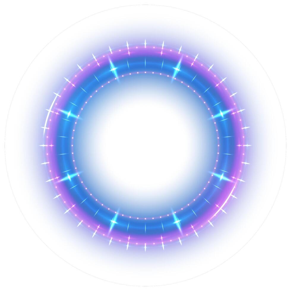 Glow Ring Light Effect Isolated on White vector