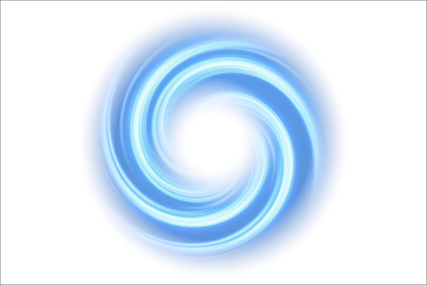 Blue Ring Light Effects Isolated on White Background vector