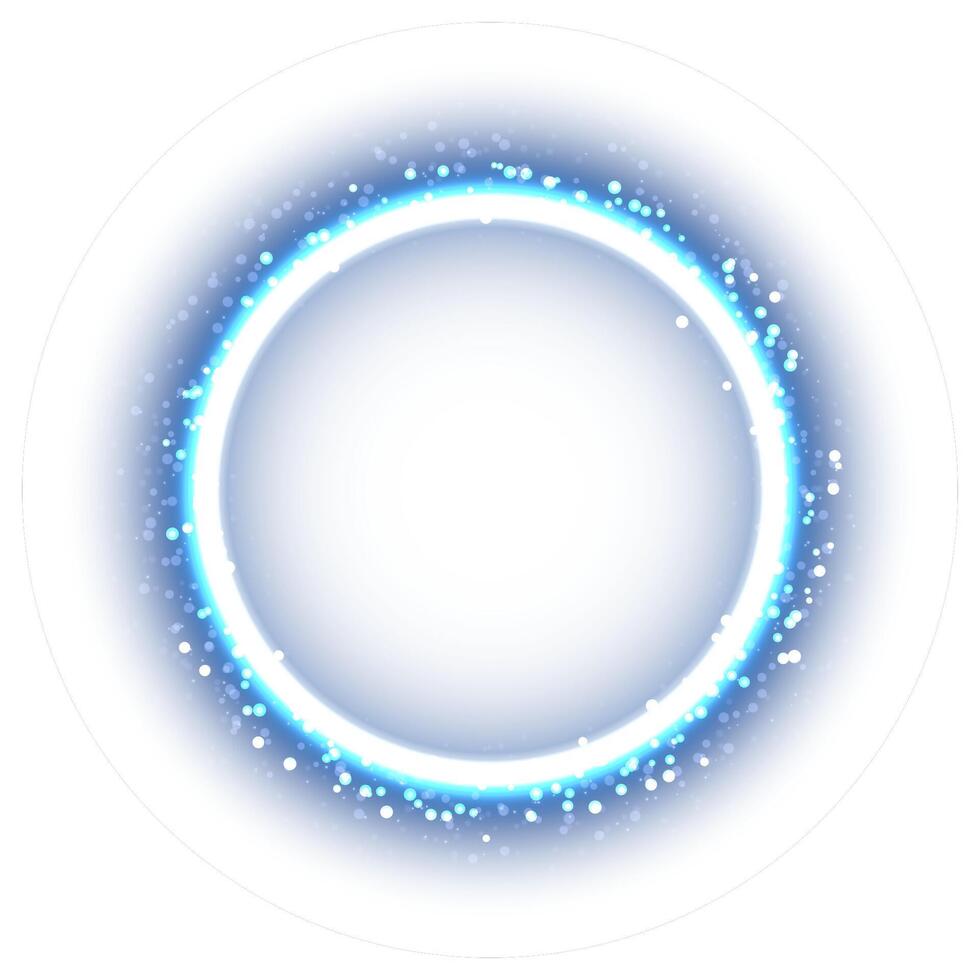 Blue Ring Light Effects Isolated on White vector