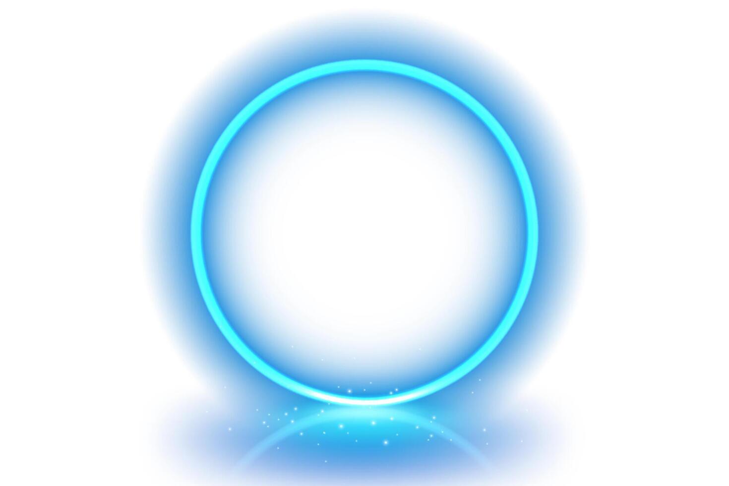 Blue Ring Light Effect Isolated on White vector