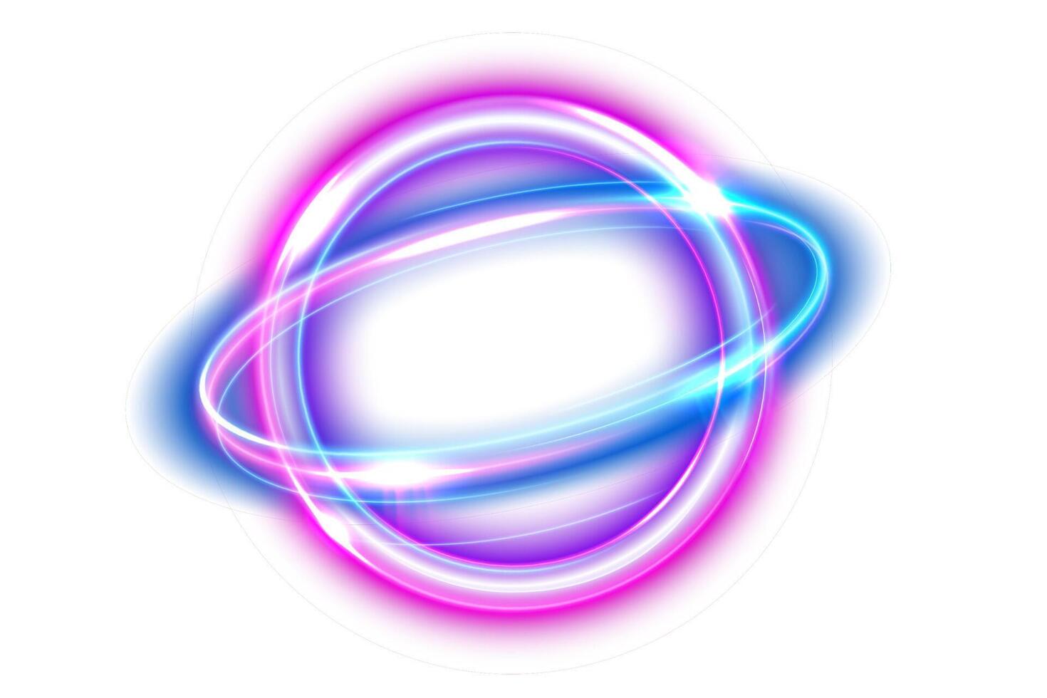 Amazing Ring Light Effects Isolated on White Background vector