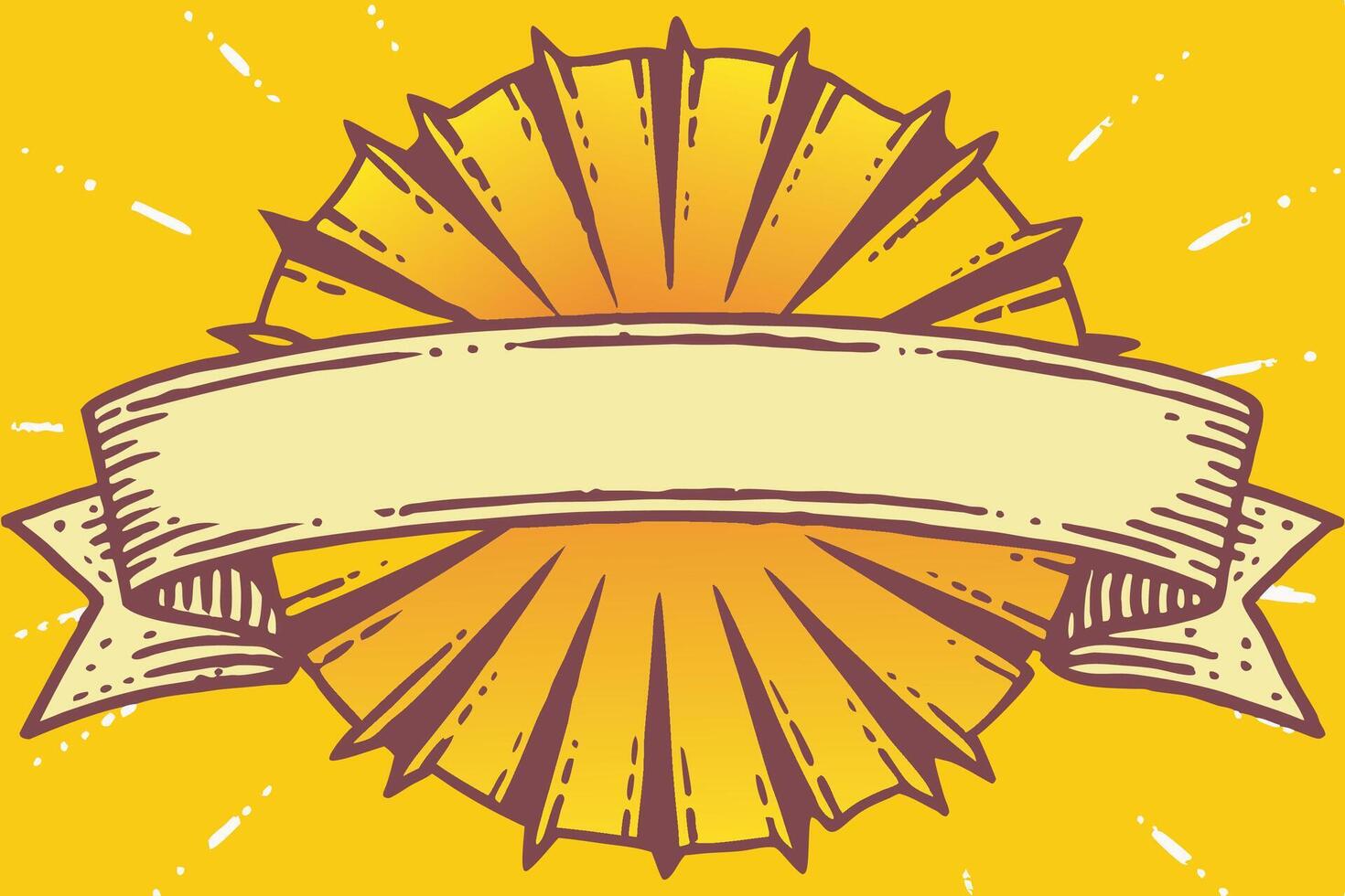 Label classic style, yellow emblem old style vector