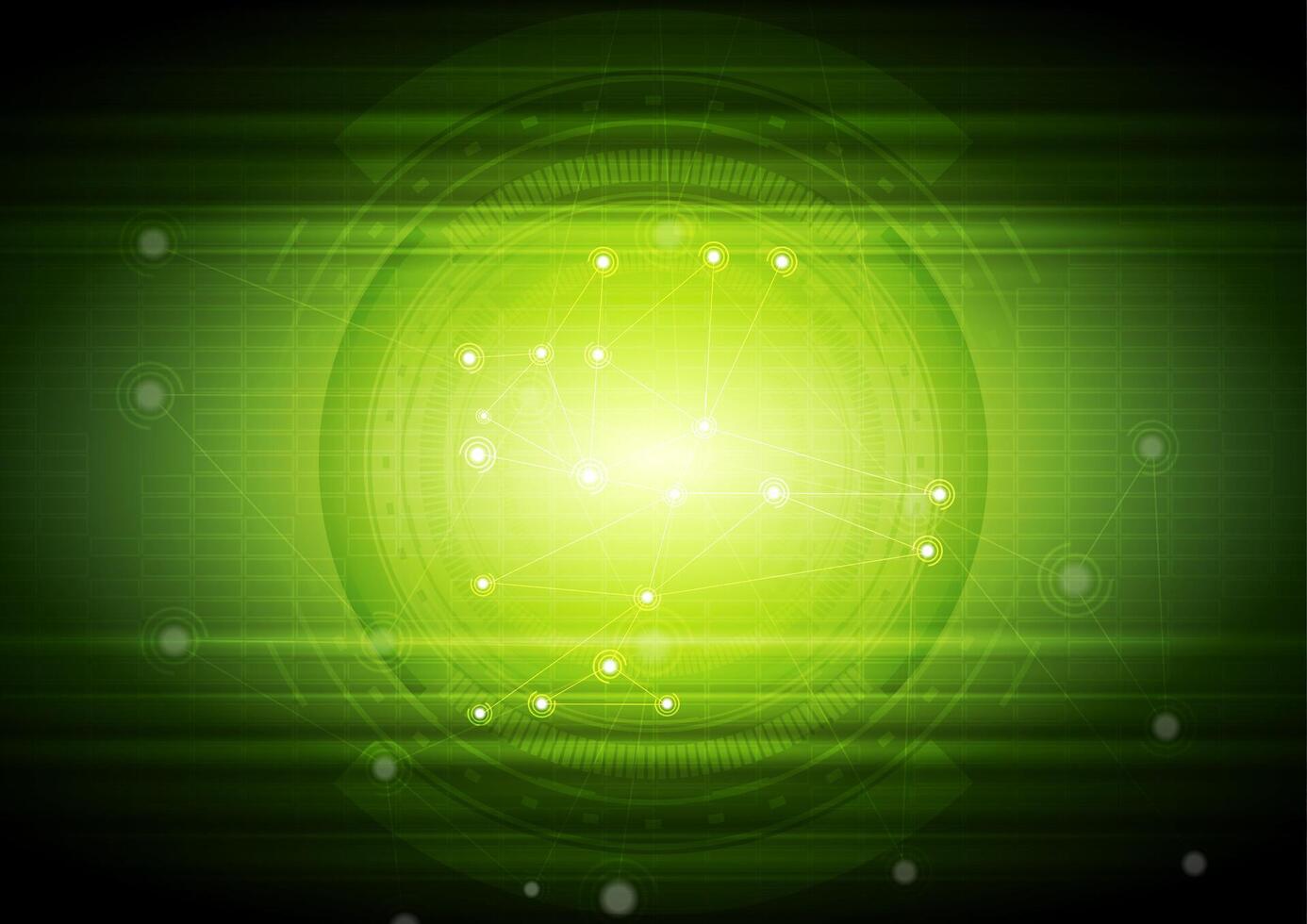 Bright green technology abstract background vector