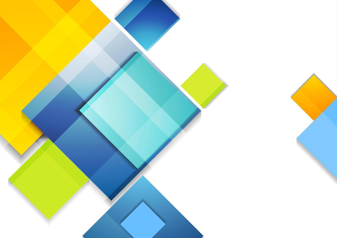Colorful abstract glossy squares corporate design vector
