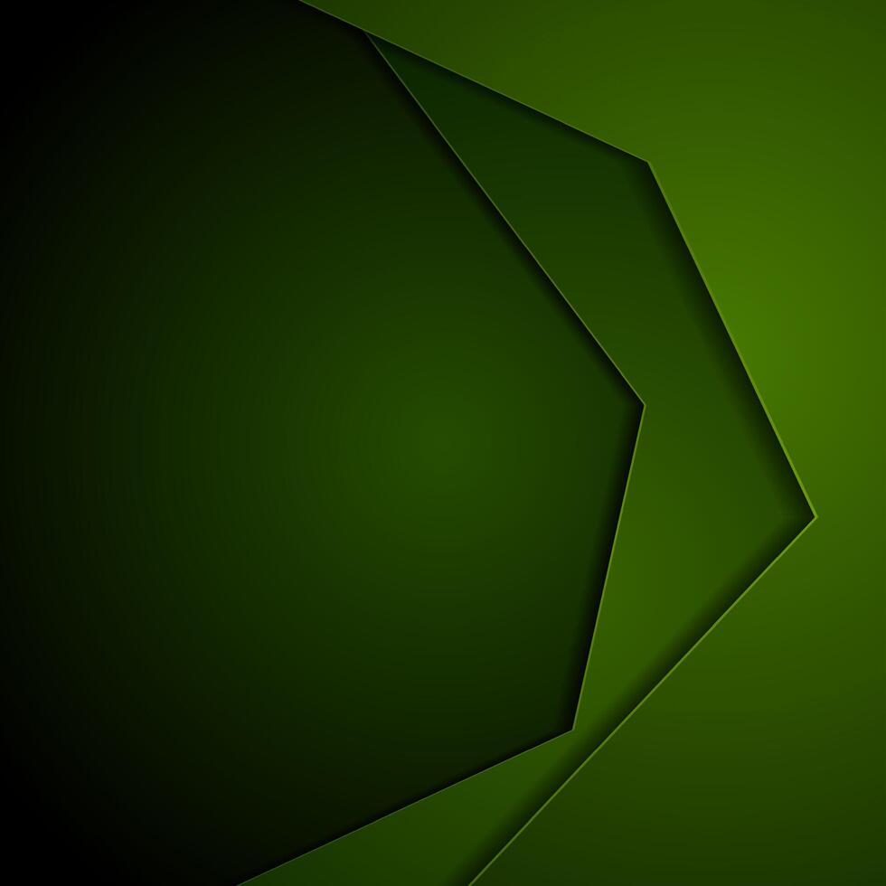 Dark green corporate tech art background vector