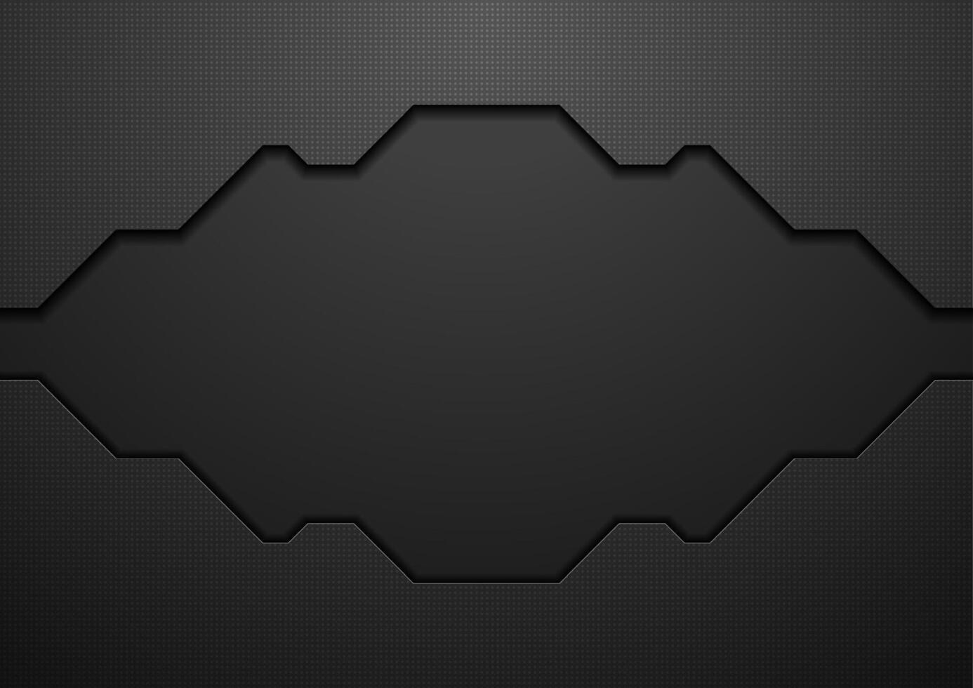 Black tech geometric concept background vector
