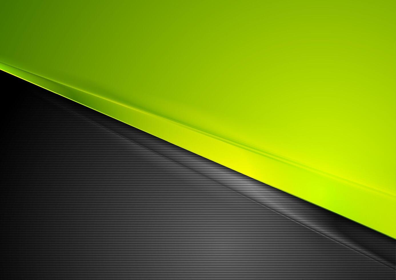 Green and black contrast striped abstraction vector