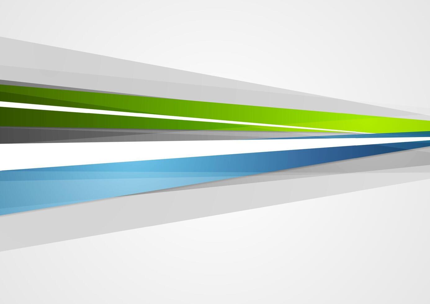 Abstract blue and green corporate stripes background vector