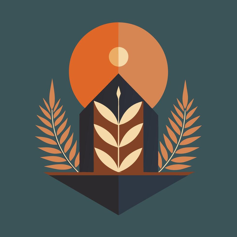 A logo for a company that makes wheat vector