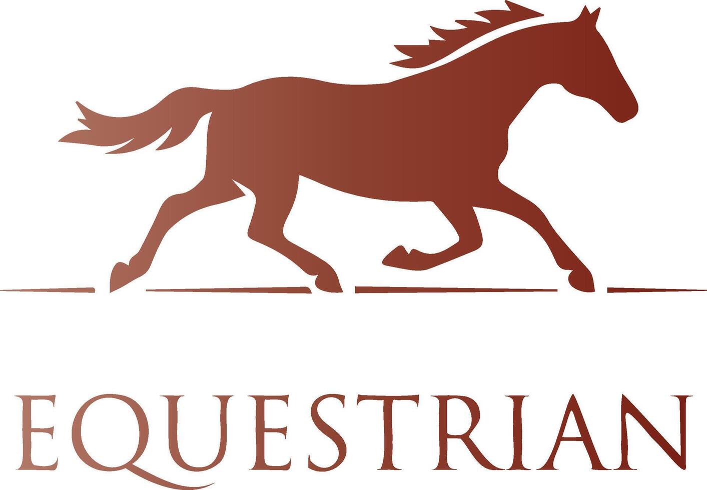 Equestrian Horse racing logo. Horse running icon vector