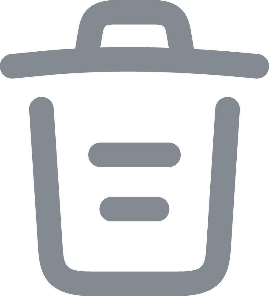 Trash logo in line style. Delete modern trash can symbol. Line icon for web apps and mobile concept. vector