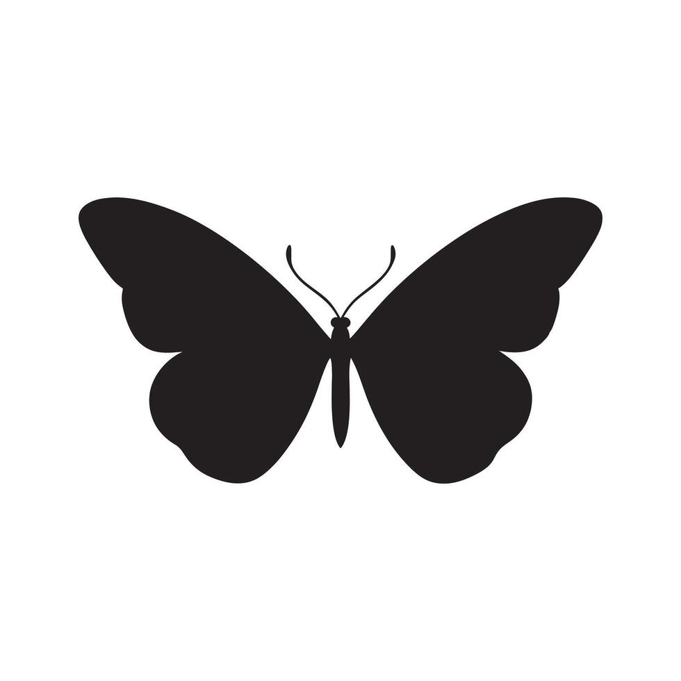 monarch butterflies drawn silhouette with background. vector