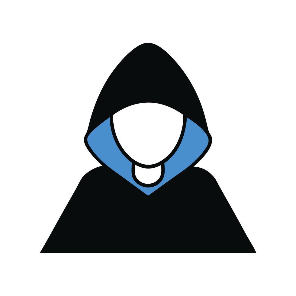 Hacker, Ethical Hacker, Black head Hacker art illustration silhouette vector