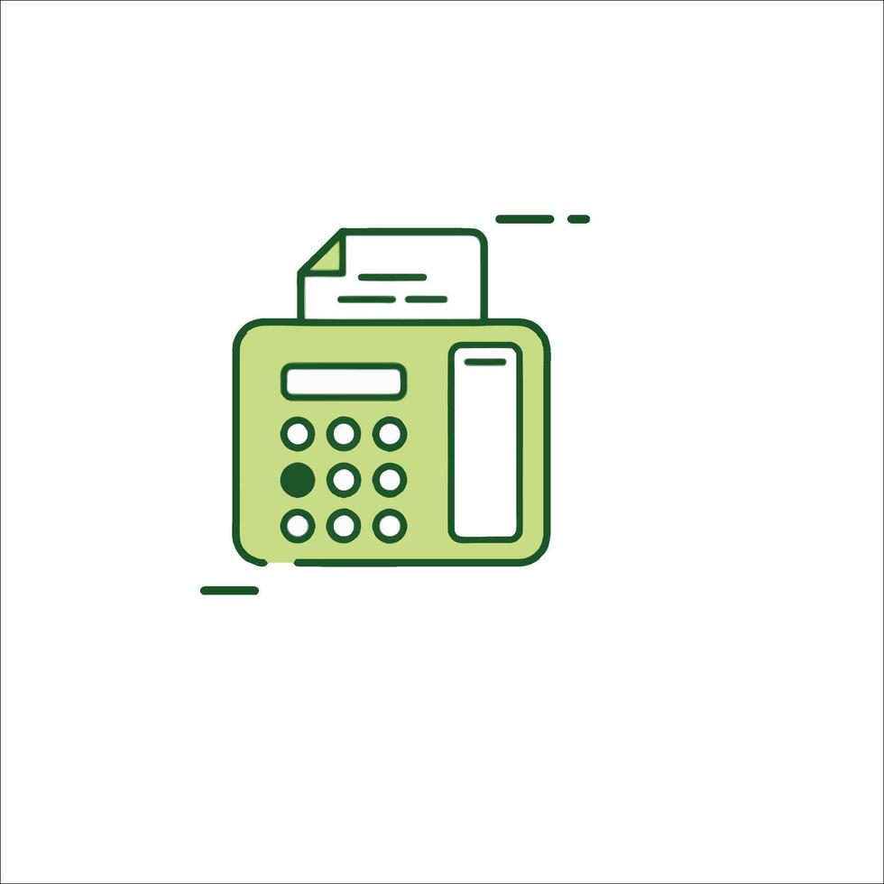 A green phone icon on a white background vector