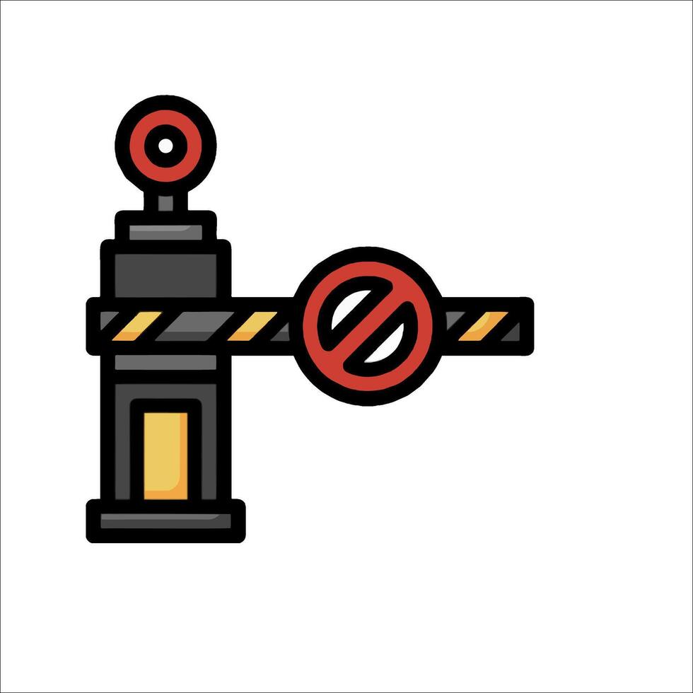 A sign that says no entry sign on a gate vector