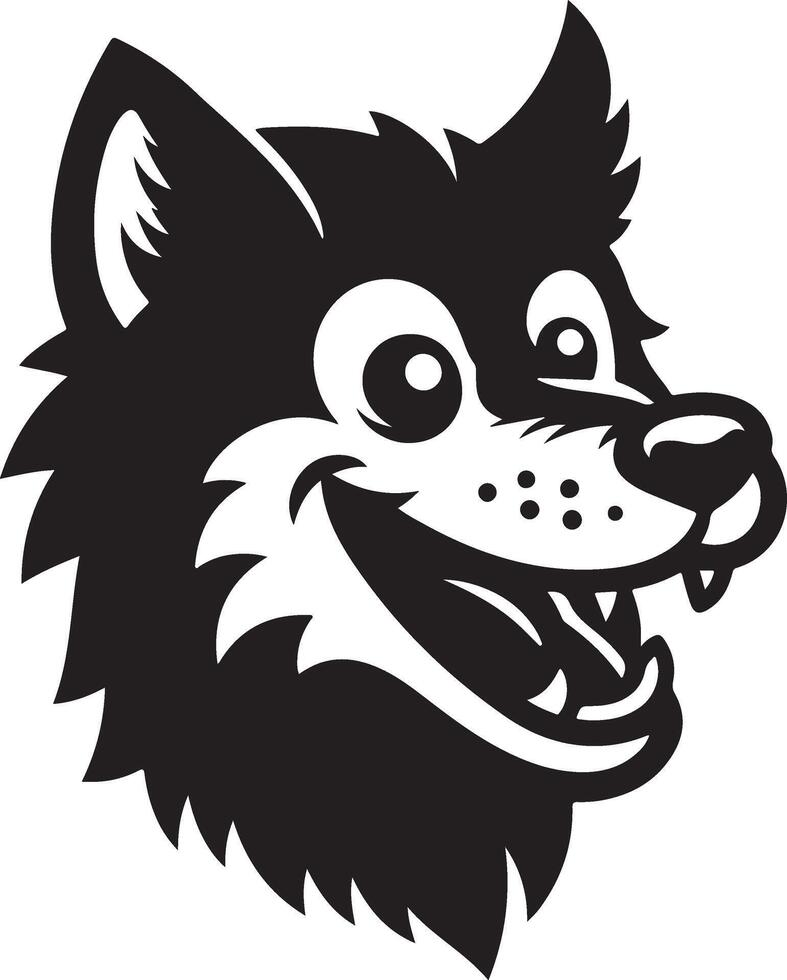 Wolf Head Silhouette in Clean Style for Branding and Design vector