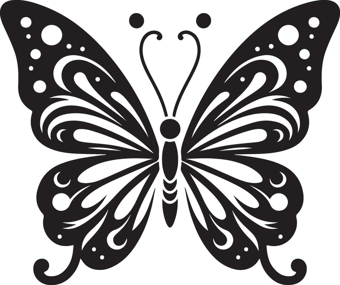 Beautiful Butterfly Silhouette Illustration Showcasing Delicate Wings vector