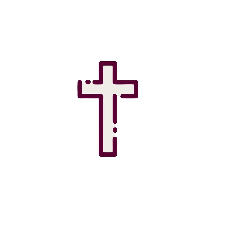 A cross icon on a white background vector
