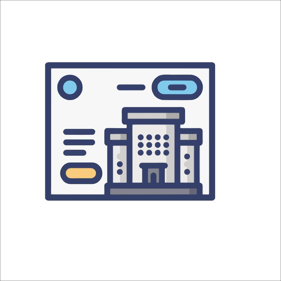 A building icon on a white background vector