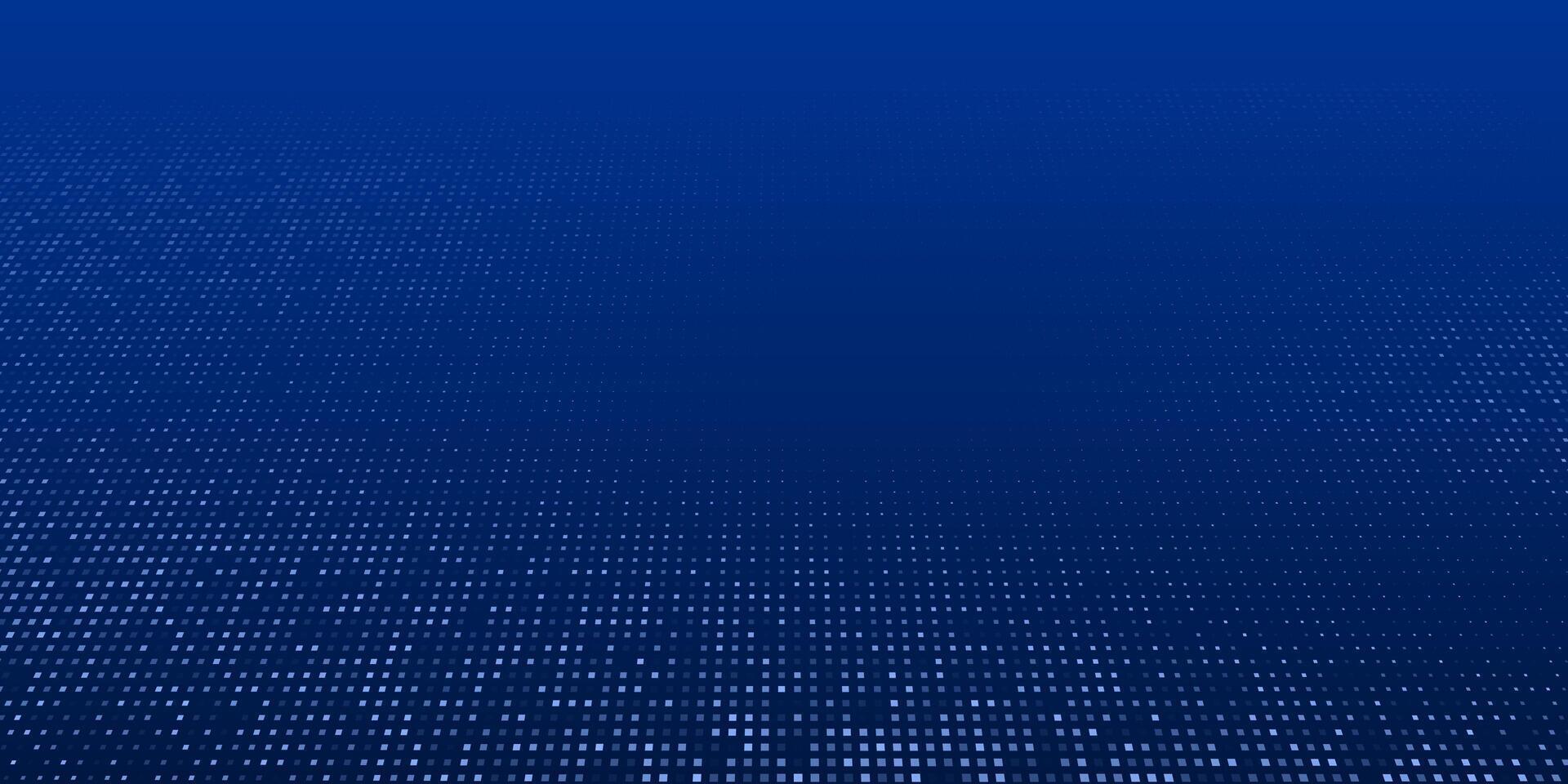 Blue abstract technology pixel background. Science network business concept in futuristic style. vector