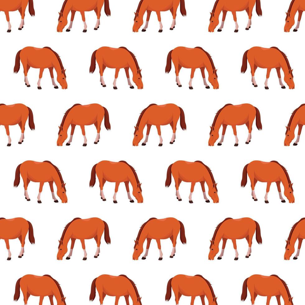 Seamless pattern with horse. vector