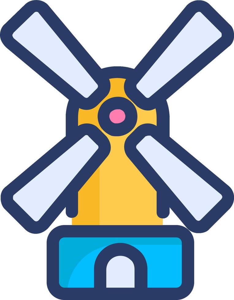 Windmill illustration design vector