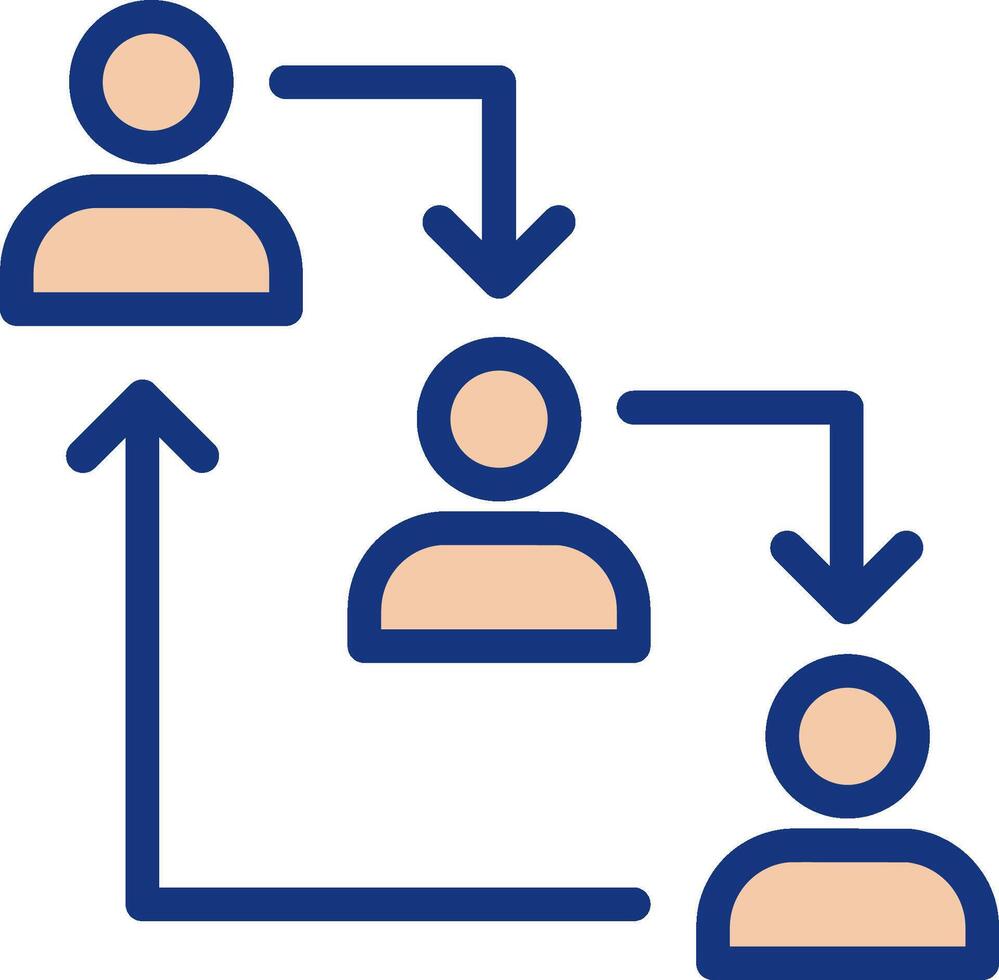 A diagram of a person and an arrow pointing to the right vector