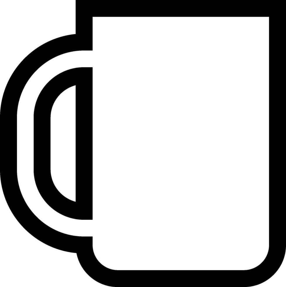A black and white image of a cup of coffee vector