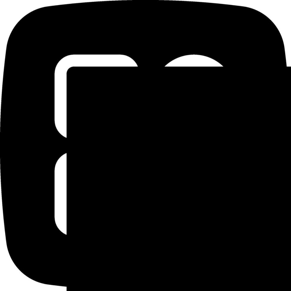 A black and white square with a white square in the middle vector