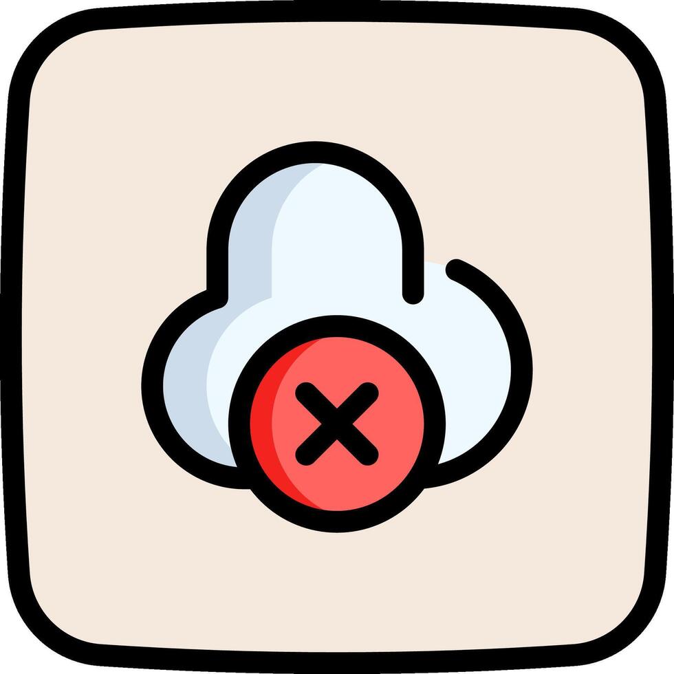 A cloud with a red cross on it vector