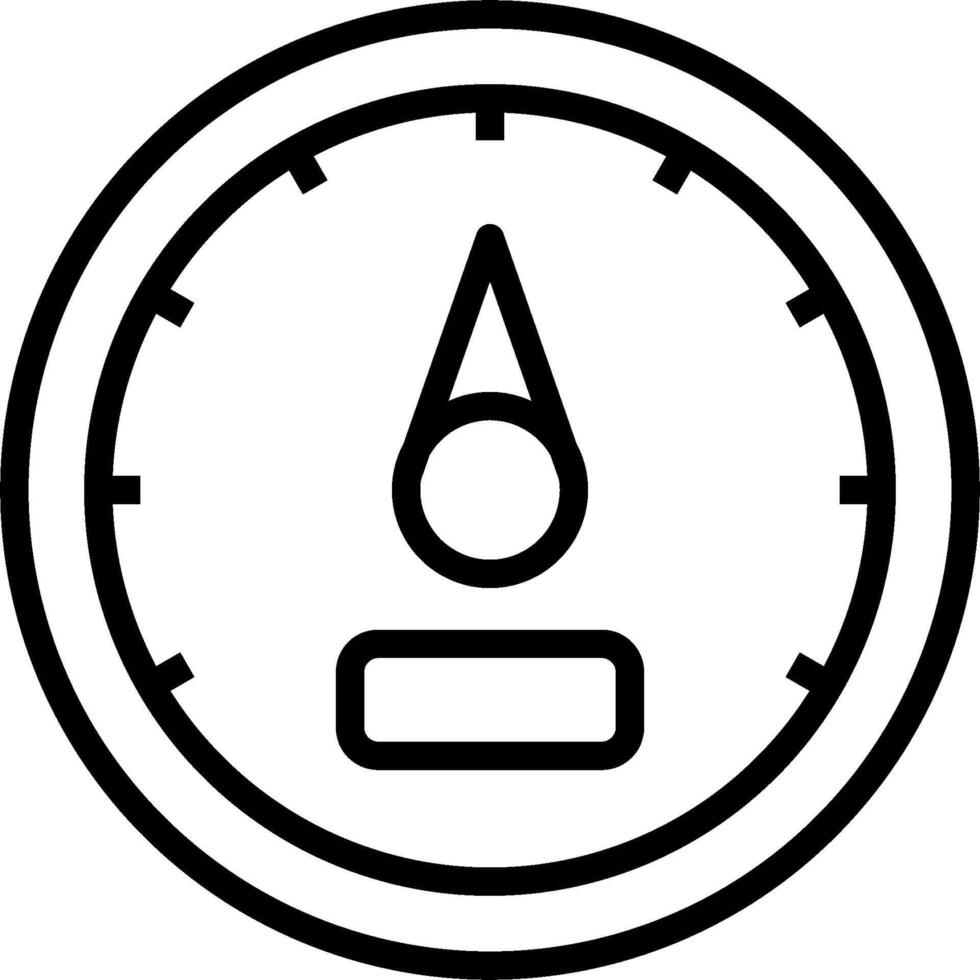 A black and white image of a speedometer vector