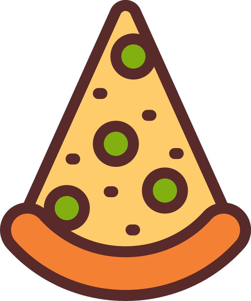 Pizza slice icon illustration vector