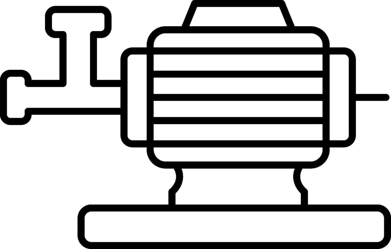 A black and white drawing of a gas pump vector