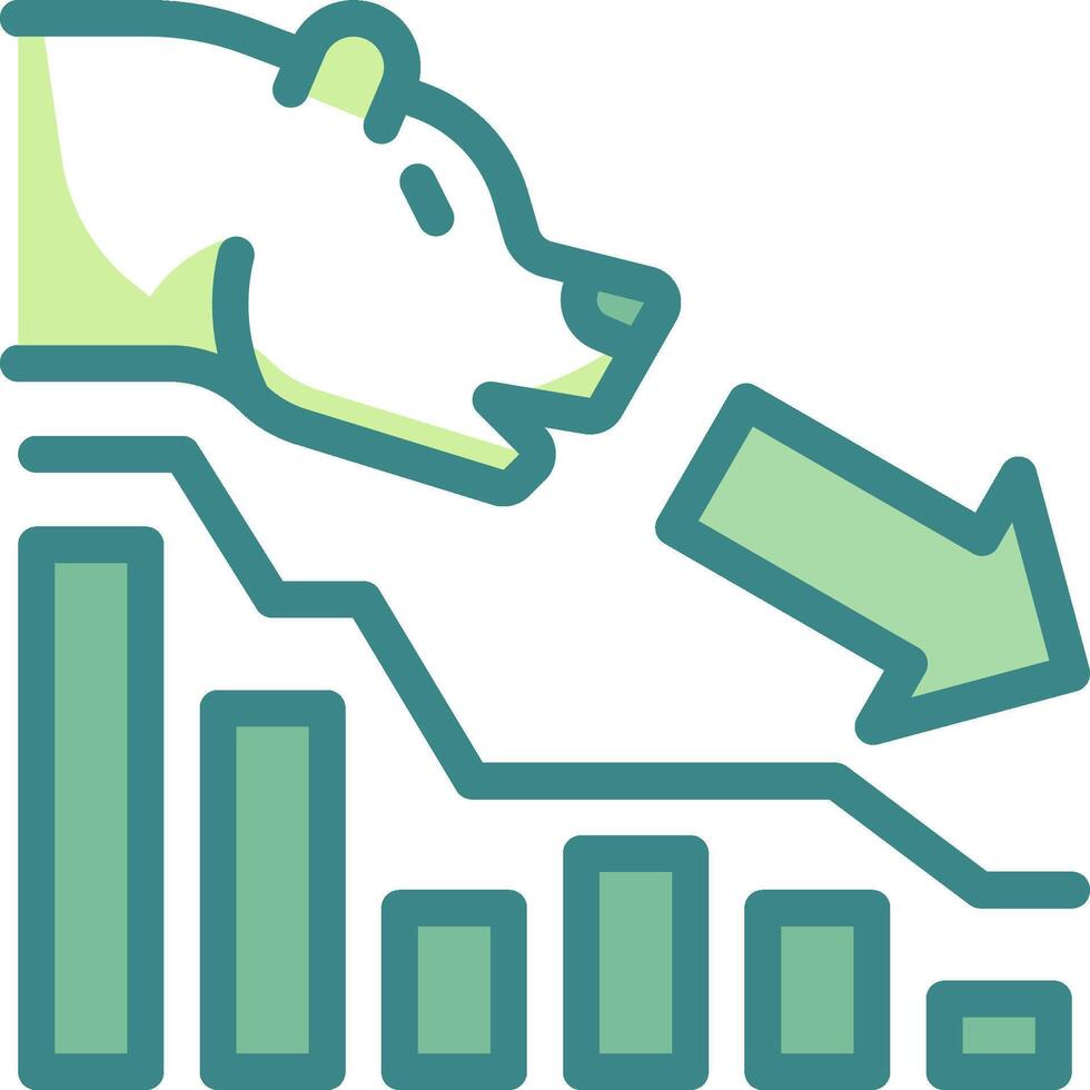 A bear is climbing up a bar chart vector